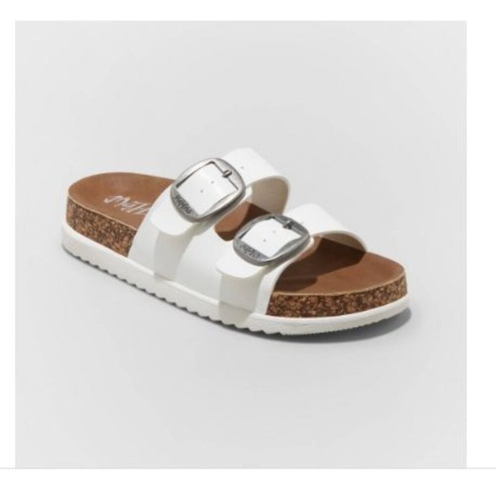 Women's Mad Love Genna Platform Footbed Sandals White Size 12